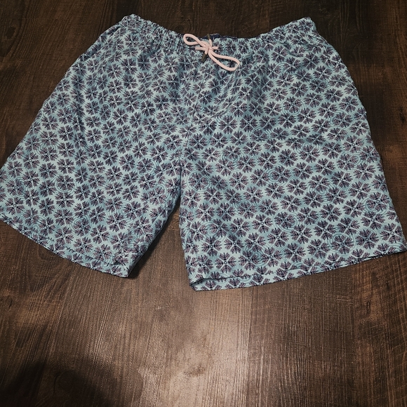 Peter Millar Seaside Collection Aqua Dragonflies Swim Trunks - Picture 2 of 4